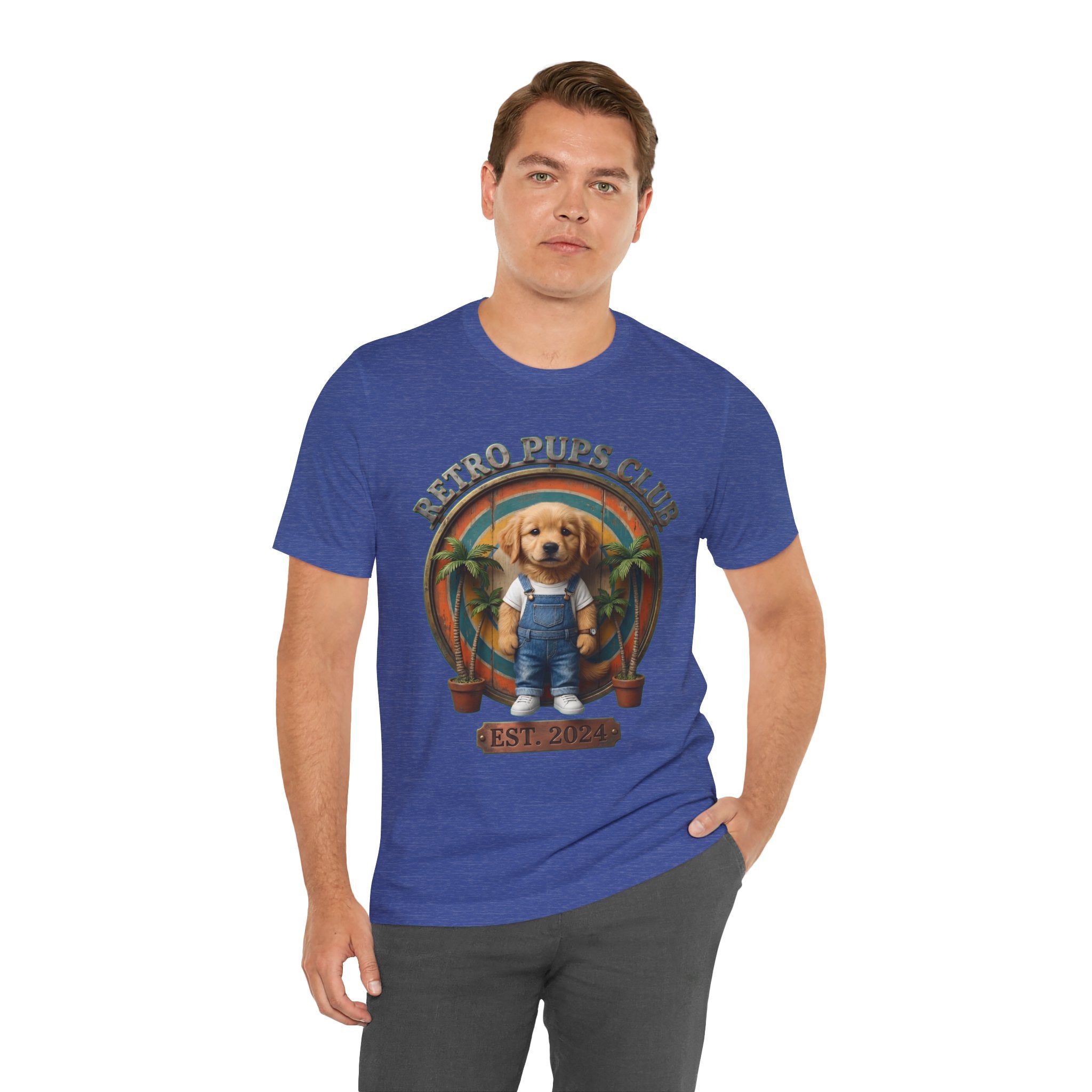 Retro Pups Club Tee – Vintage Puppy Graphic T-Shirt (Est. 2024)