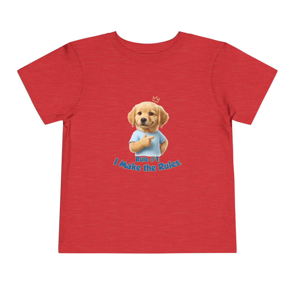 Rule #1: I Make the Rules – Cute Dog T-Shirt | Funny Puppy Boss Graphic Tee (Unisex)