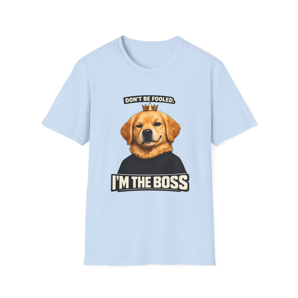 Golden Retriever 'I'm the Boss' T-Shirt | Dog Crown Design