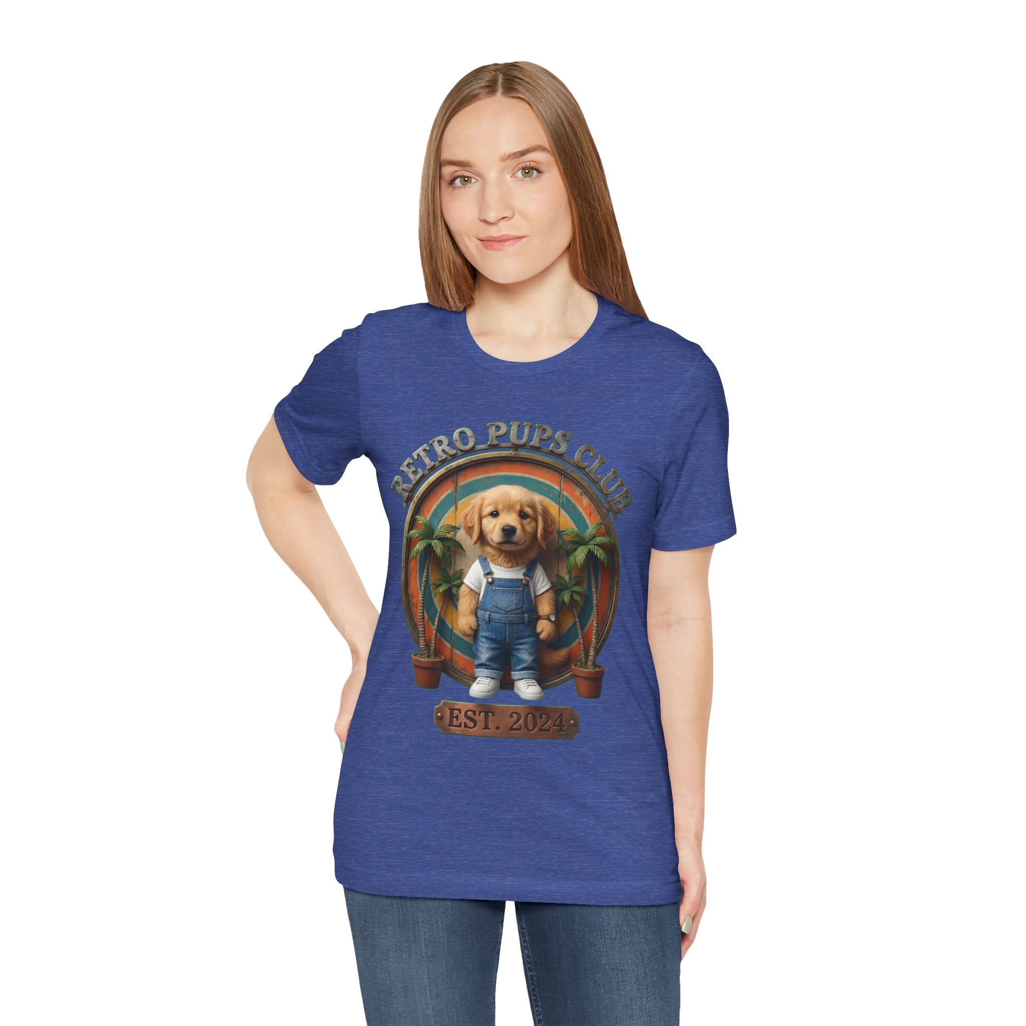 Retro Pups Club Tee – Vintage Puppy Graphic T-Shirt (Est. 2024)