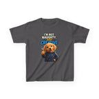 I'm Not Naughty Just Creative Kids T-Shirt | Puppy Artist Paintbrush