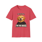 Golden Retriever 'I'm the Boss' T-Shirt | Dog Crown Design