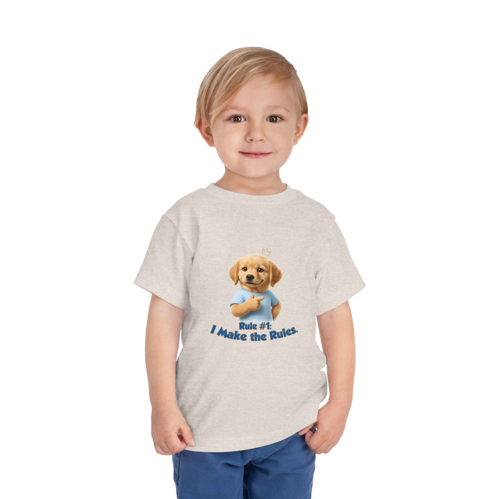 Rule #1: I Make the Rules – Cute Dog T-Shirt | Funny Puppy Boss Graphic Tee (Unisex)