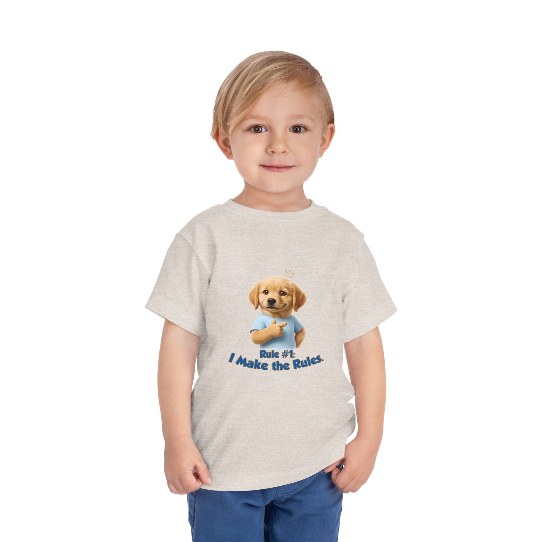 Rule #1: I Make the Rules – Cute Dog T-Shirt | Funny Puppy Boss Graphic Tee (Unisex)