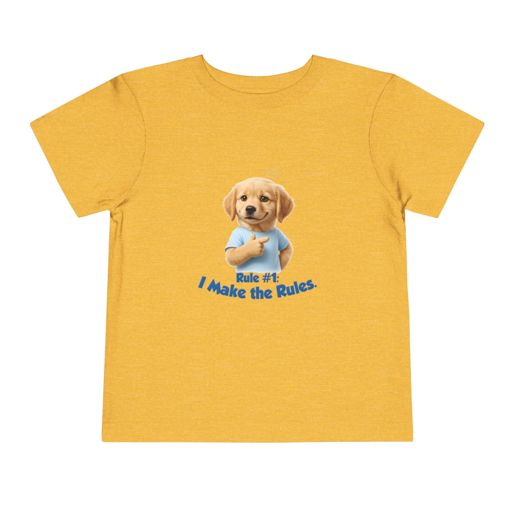 Rule #1: I Make the Rules – Cute Dog T-Shirt | Funny Puppy Boss Graphic Tee (Unisex)
