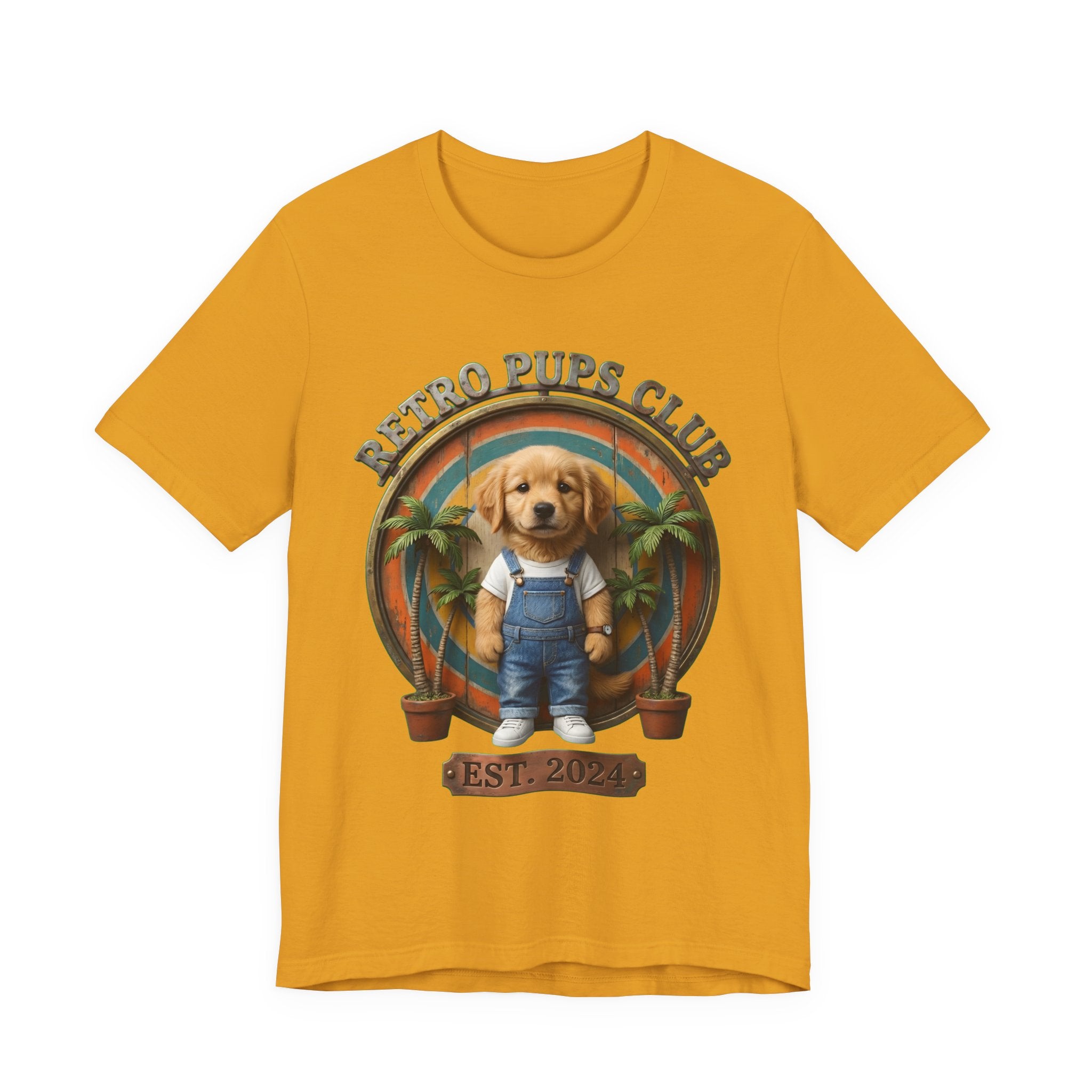 Retro Pups Club Tee – Vintage Puppy Graphic T-Shirt (Est. 2024)