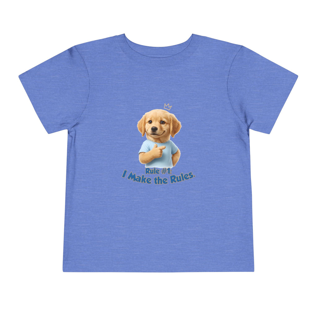 Rule #1: I Make the Rules – Cute Dog T-Shirt | Funny Puppy Boss Graphic Tee (Unisex)