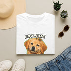 Golden Retriever Portrait I DO WHAT I WANT T-Shirt | Dog Graphic Tee