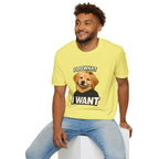 Golden Retriever Portrait I DO WHAT I WANT T-Shirt | Dog Graphic Tee
