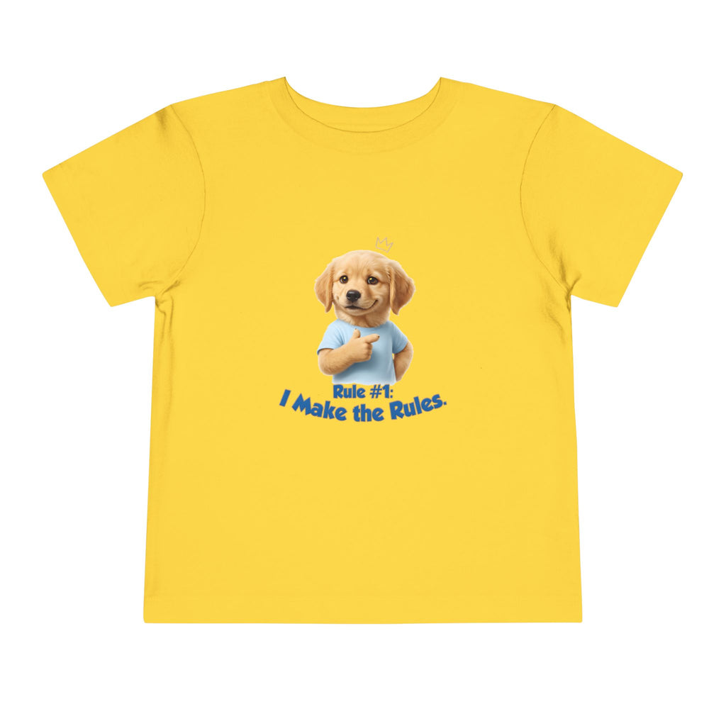 Rule #1: I Make the Rules – Cute Dog T-Shirt | Funny Puppy Boss Graphic Tee (Unisex)