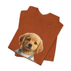 T-Shirt — Cute Puppy Holding 'Come home safe I'll Be Waiting' Sign | Dog Lover Gift