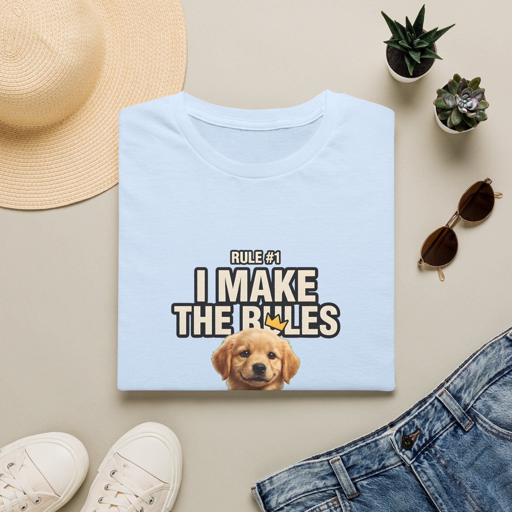 I Make the Rules Dog Graphic Tee | Golden Retriever Puppy Shirt