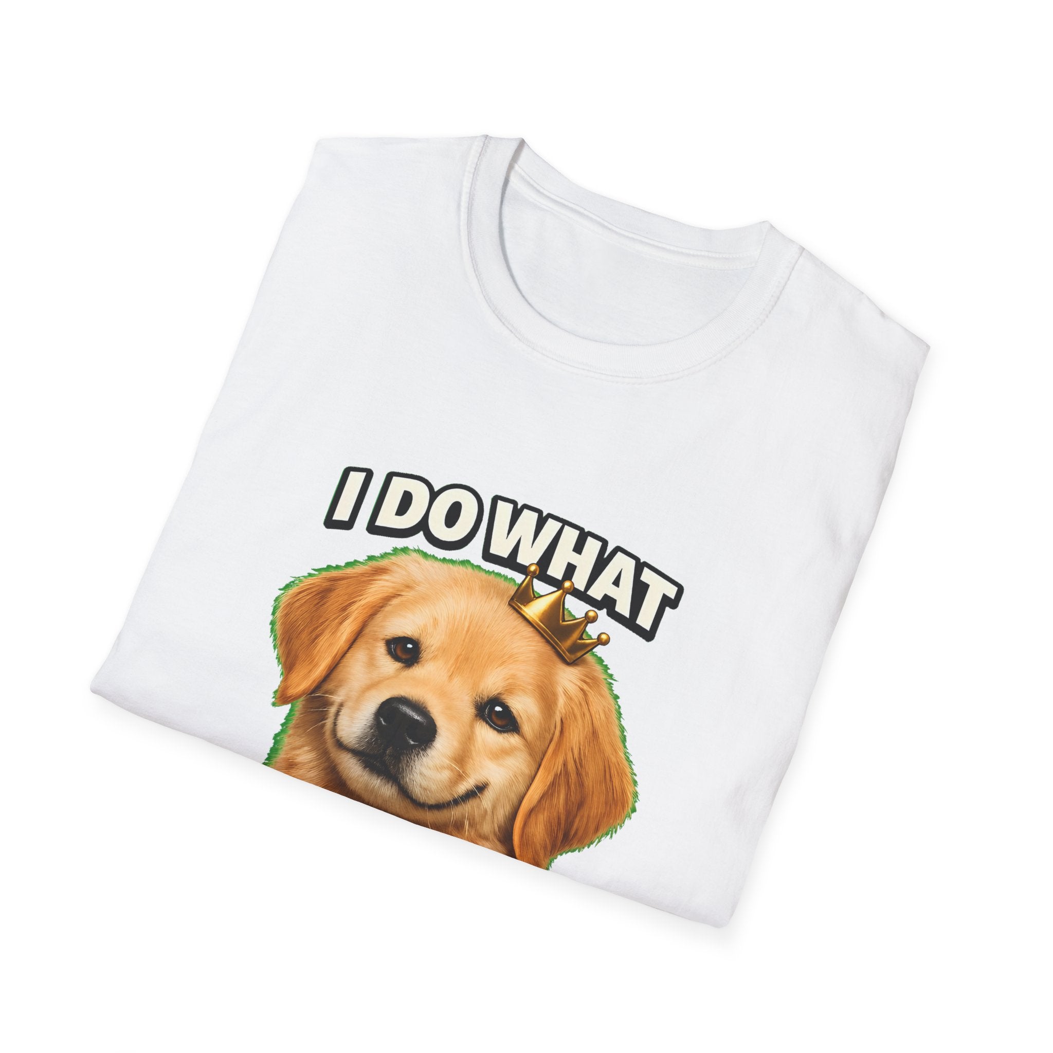 I Do What I Want – Funny Dog Attitude T-Shirt | Cute Golden Puppy Tee (Unisex)
