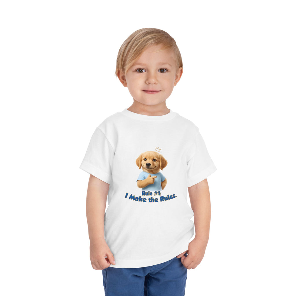 Rule #1: I Make the Rules – Cute Dog T-Shirt | Funny Puppy Boss Graphic Tee (Unisex)