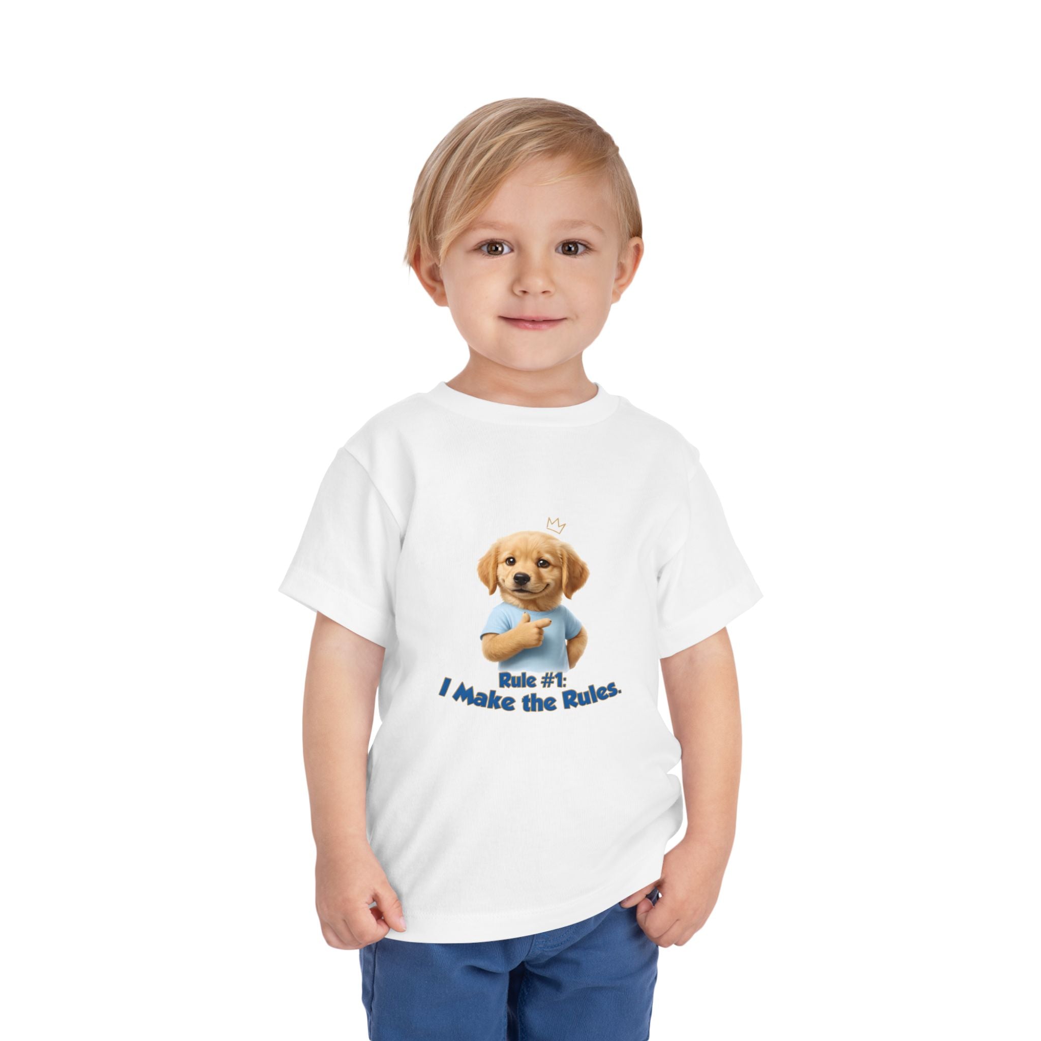 Rule #1: I Make the Rules – Cute Dog T-Shirt | Funny Puppy Boss Graphic Tee (Unisex)