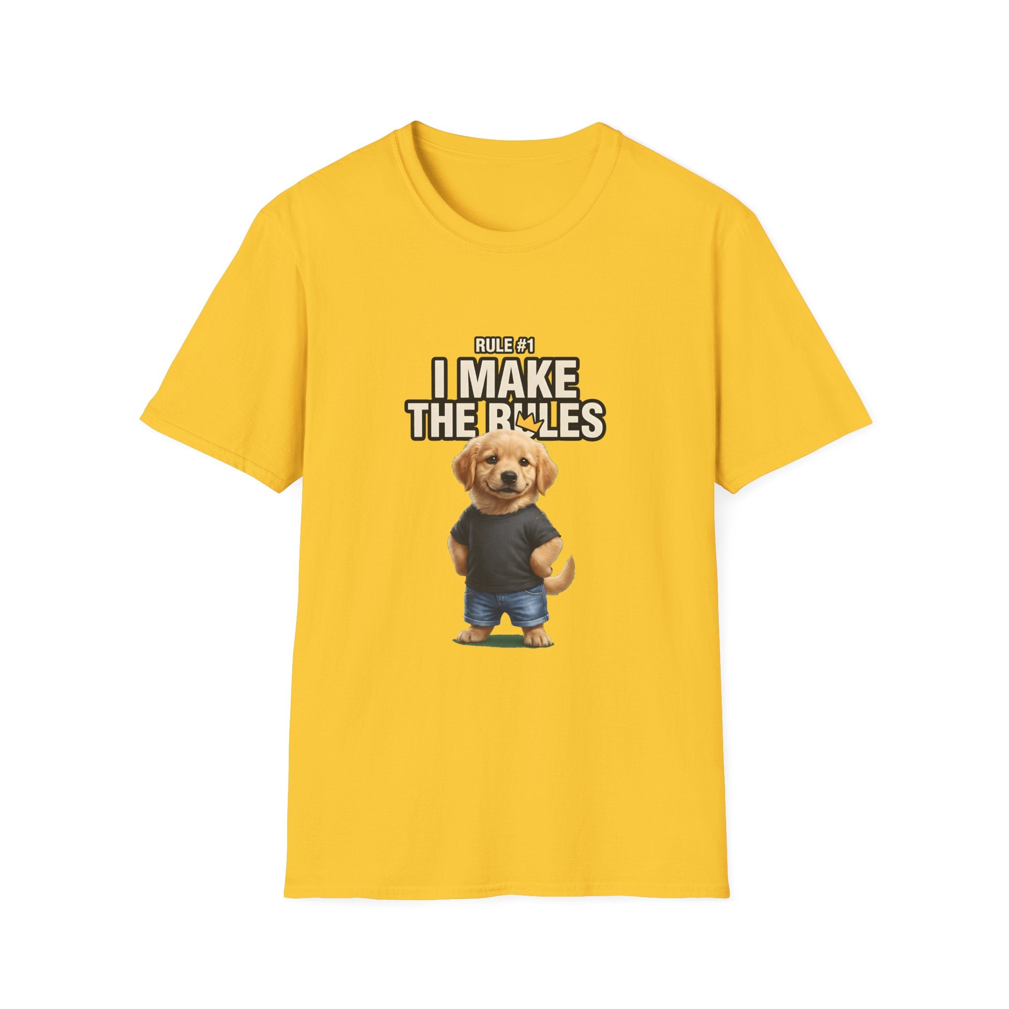 I Make the Rules Dog Graphic Tee | Golden Retriever Puppy Shirt