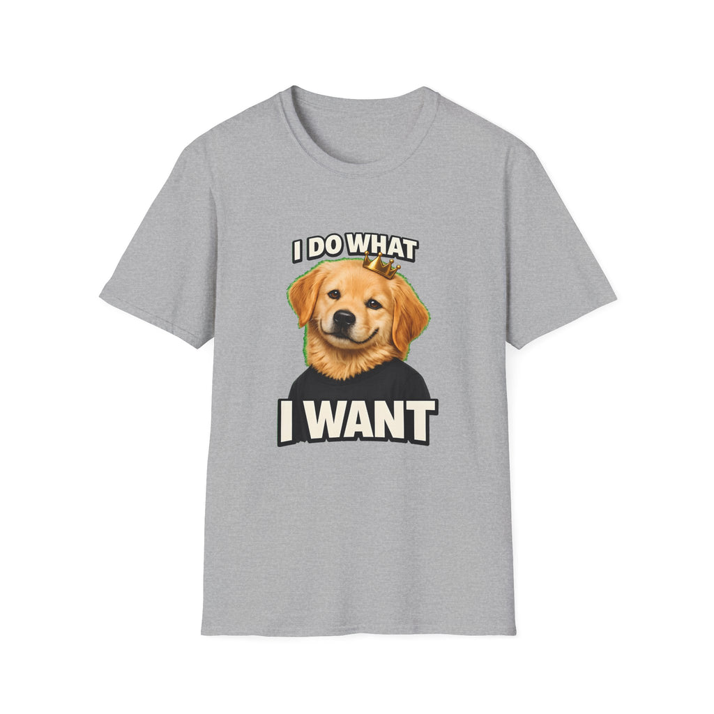 Golden Retriever Portrait I DO WHAT I WANT T-Shirt | Dog Graphic Tee