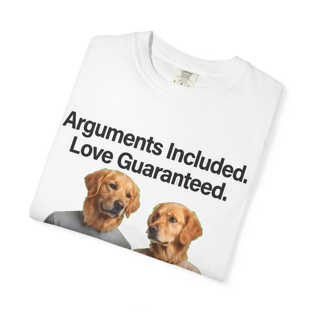 Arguments Included, Love Guaranteed – Funny Couple T-Shirt | Matching Relationship Tee (Unisex)