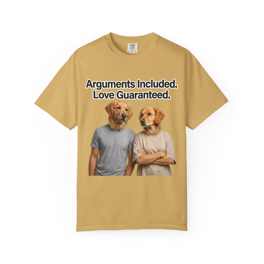 Arguments Included, Love Guaranteed – Funny Couple T-Shirt | Matching Relationship Tee (Unisex)