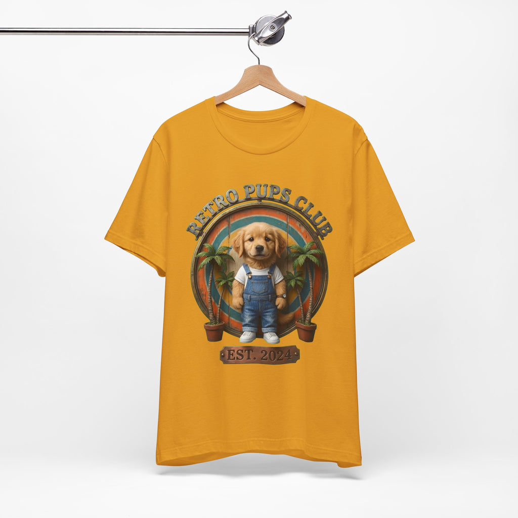 Retro Pups Club Tee – Vintage Puppy Graphic T-Shirt (Est. 2024)