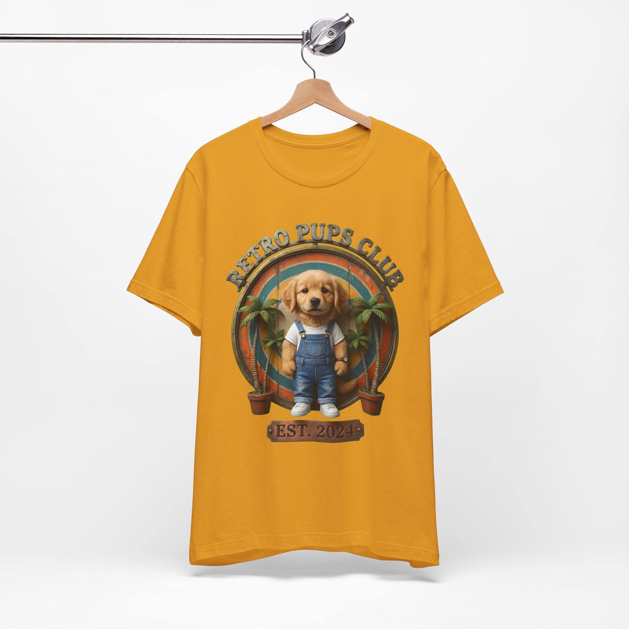 Retro Pups Club Tee – Vintage Puppy Graphic T-Shirt (Est. 2024)