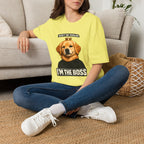 Golden Retriever 'I'm the Boss' T-Shirt | Dog Crown Design