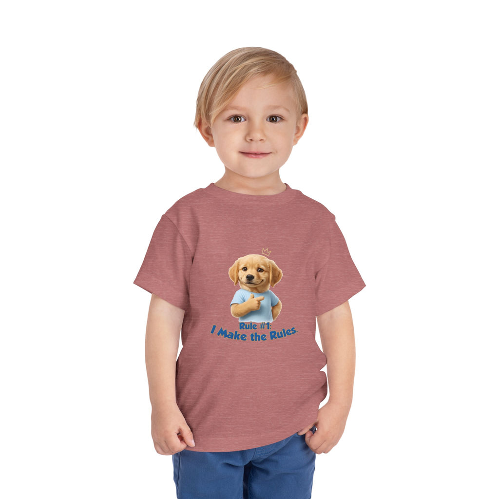 Rule #1: I Make the Rules – Cute Dog T-Shirt | Funny Puppy Boss Graphic Tee (Unisex)