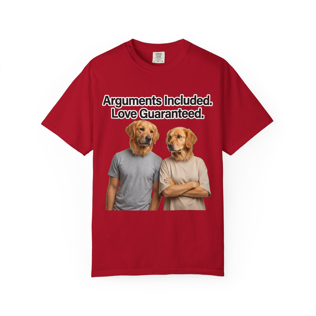 Arguments Included, Love Guaranteed – Funny Couple T-Shirt | Matching Relationship Tee (Unisex)