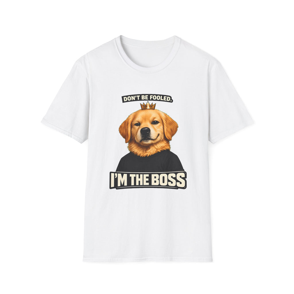 Golden Retriever 'I'm the Boss' T-Shirt | Dog Crown Design