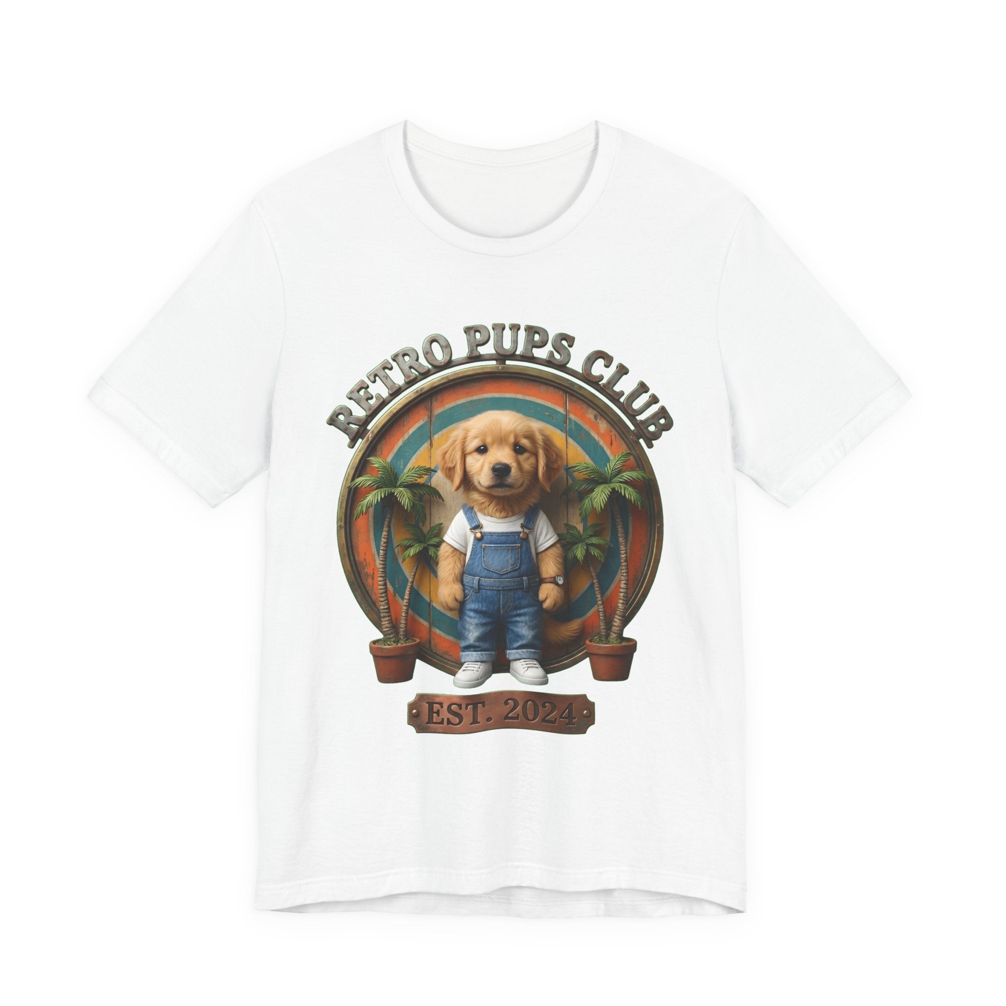 Retro Pups Club Tee – Vintage Puppy Graphic T-Shirt (Est. 2024)