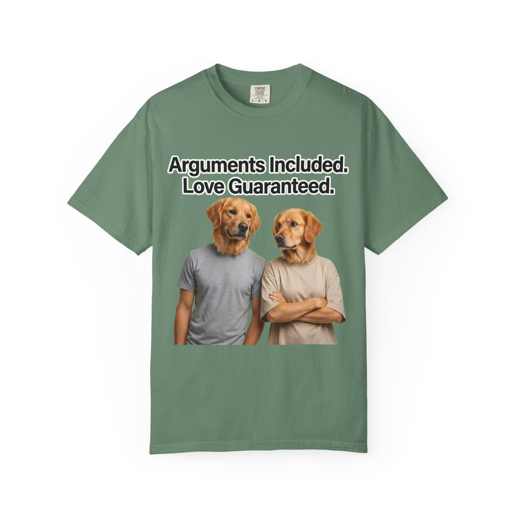 Arguments Included, Love Guaranteed – Funny Couple T-Shirt | Matching Relationship Tee (Unisex)