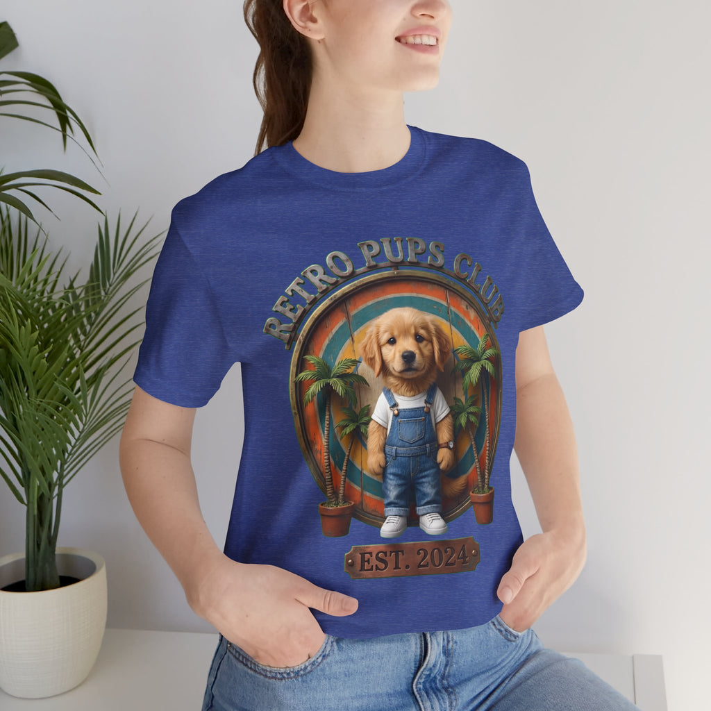 Retro Pups Club Tee – Vintage Puppy Graphic T-Shirt (Est. 2024)