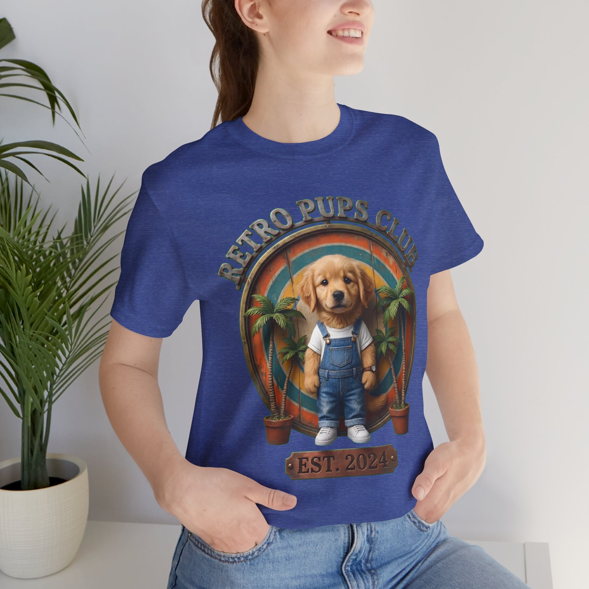 Retro Pups Club Tee – Vintage Puppy Graphic T-Shirt (Est. 2024)