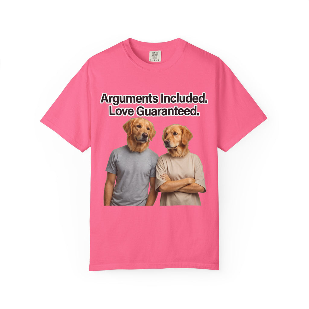 Arguments Included, Love Guaranteed – Funny Couple T-Shirt | Matching Relationship Tee (Unisex)