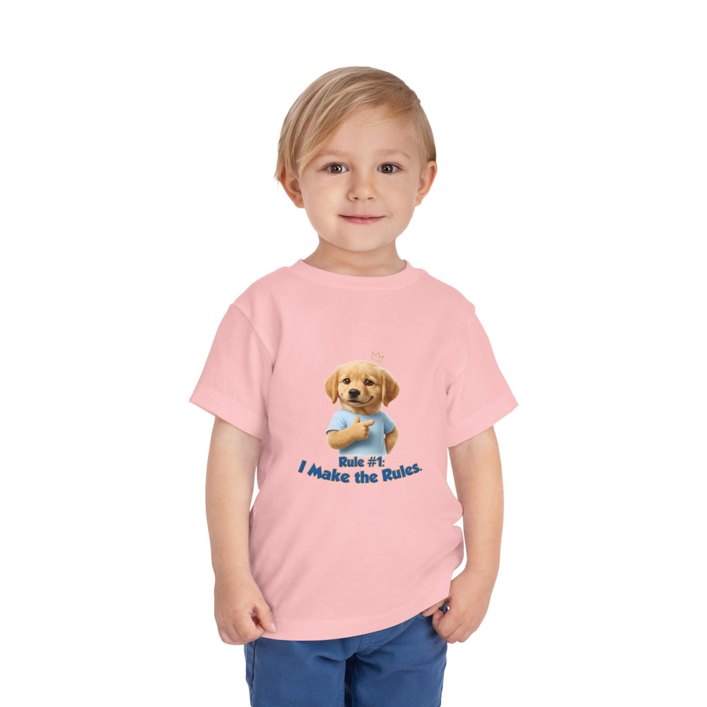 Rule #1: I Make the Rules – Cute Dog T-Shirt | Funny Puppy Boss Graphic Tee (Unisex)