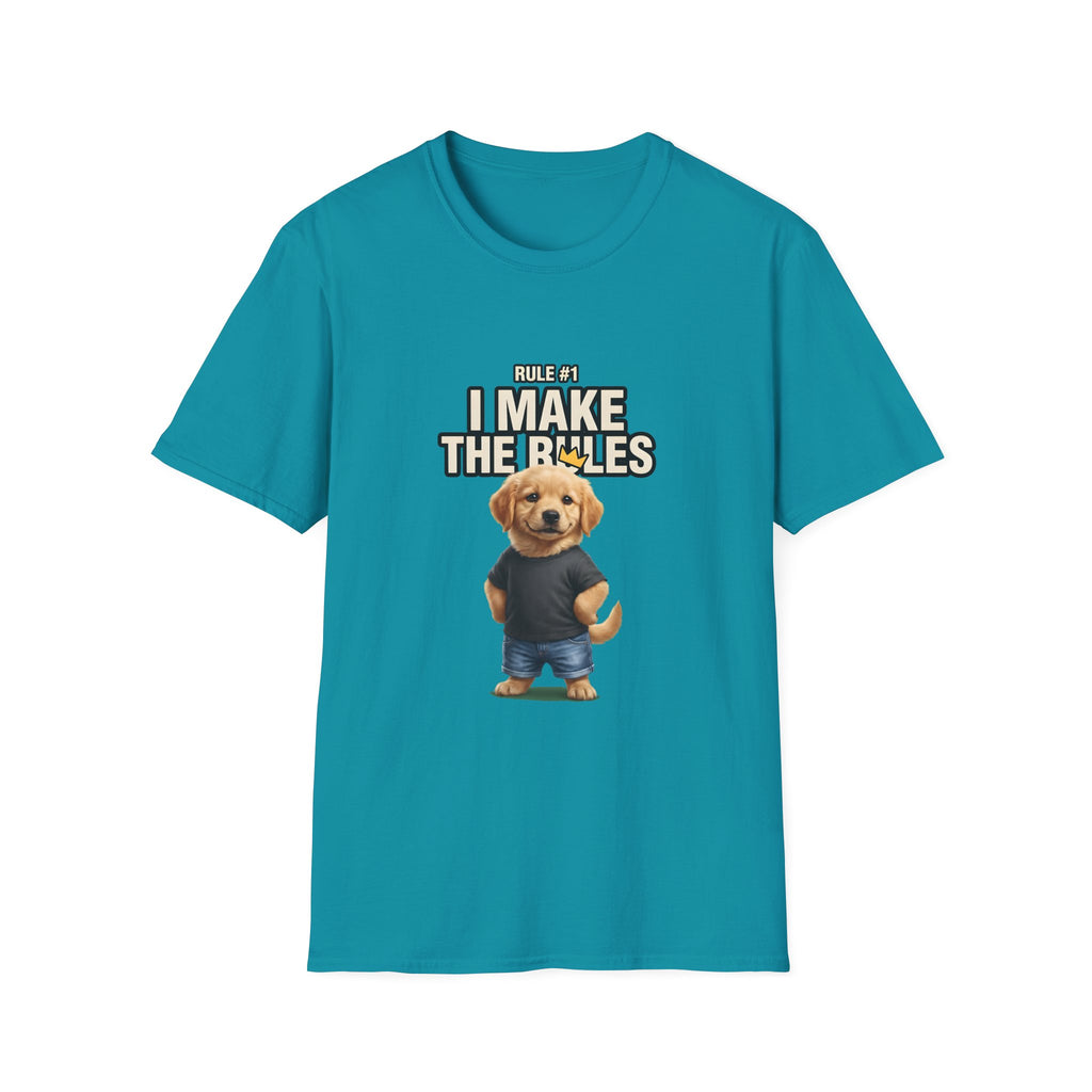I Make the Rules Dog Graphic Tee | Golden Retriever Puppy Shirt
