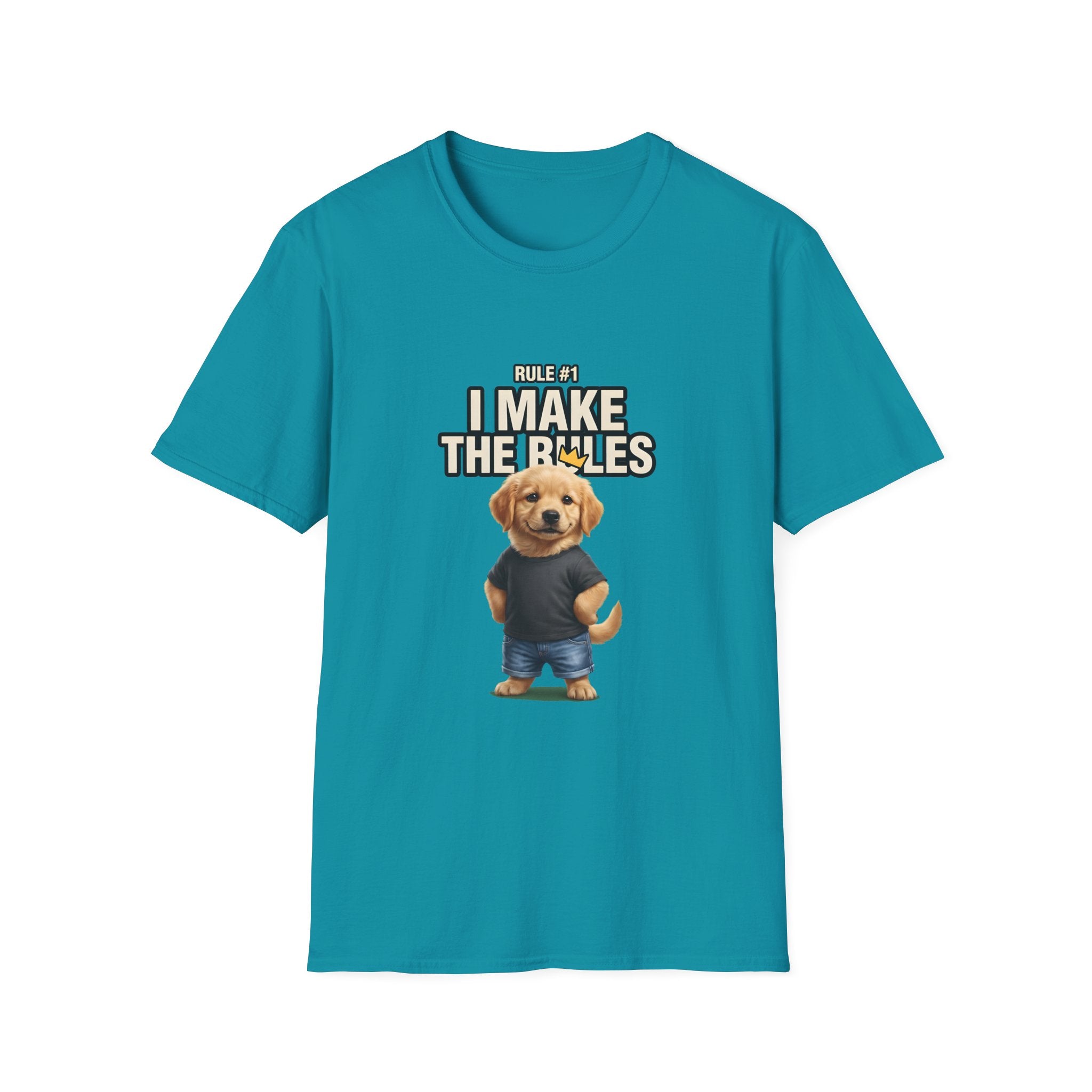 I Make the Rules Dog Graphic Tee | Golden Retriever Puppy Shirt