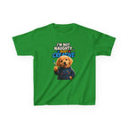 I'm Not Naughty Just Creative Kids T-Shirt | Puppy Artist Paintbrush