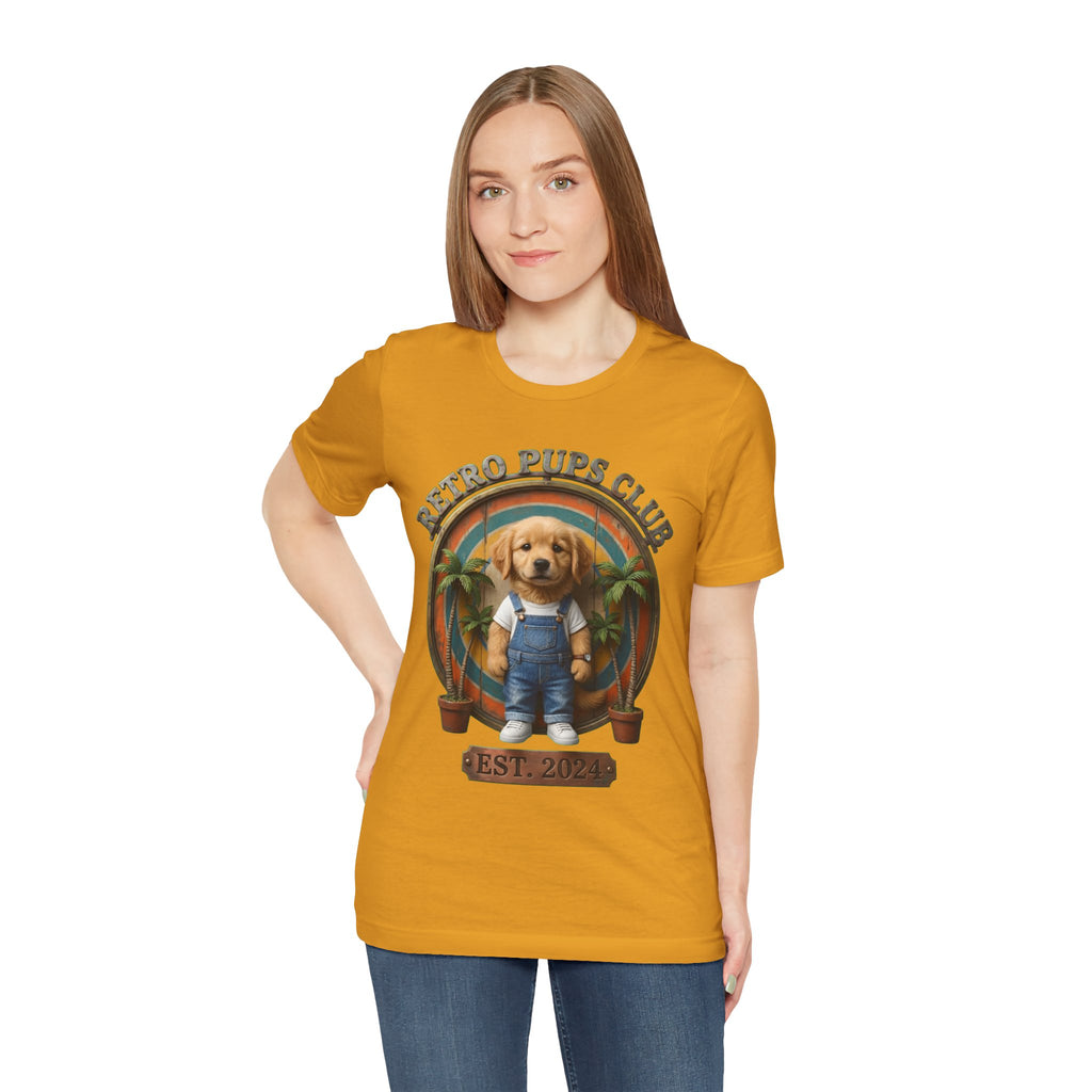 Retro Pups Club Tee – Vintage Puppy Graphic T-Shirt (Est. 2024)