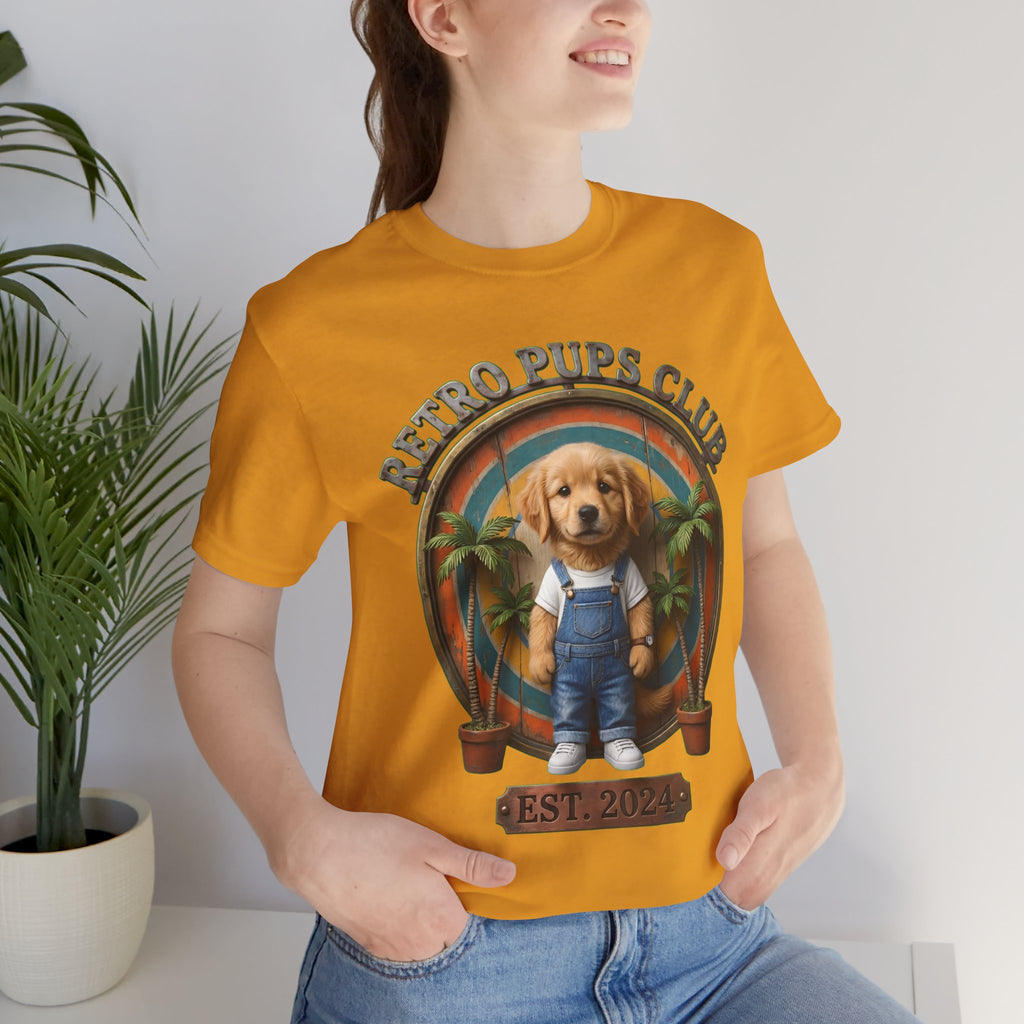 Retro Pups Club Tee – Vintage Puppy Graphic T-Shirt (Est. 2024)