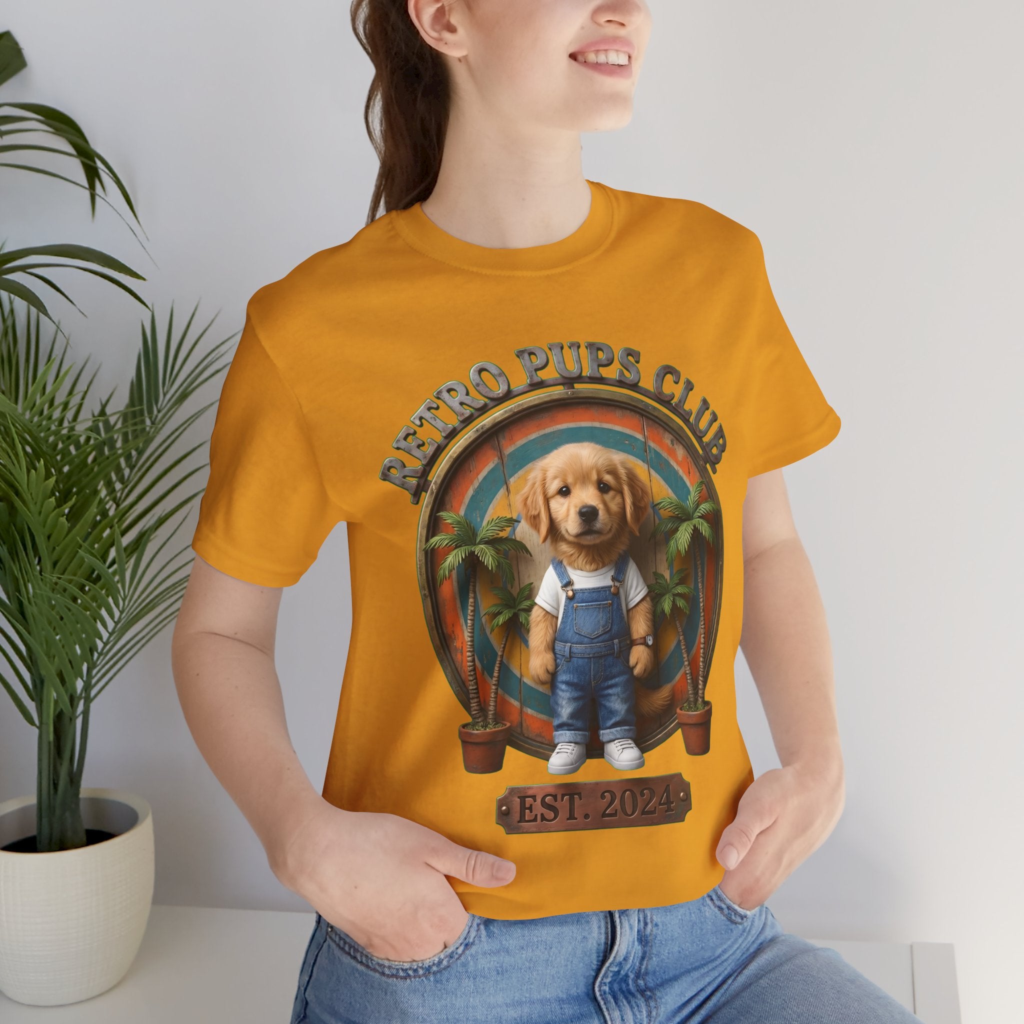 Retro Pups Club Tee – Vintage Puppy Graphic T-Shirt (Est. 2024)