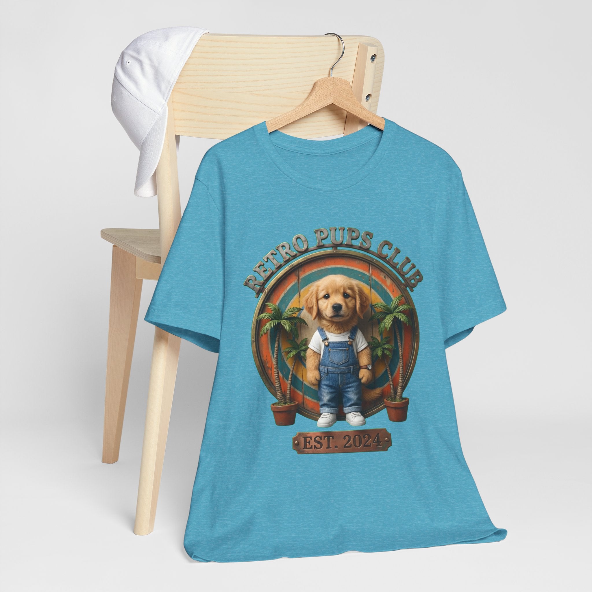 Retro Pups Club Tee – Vintage Puppy Graphic T-Shirt (Est. 2024)