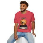 Golden Retriever 'I'm the Boss' T-Shirt | Dog Crown Design