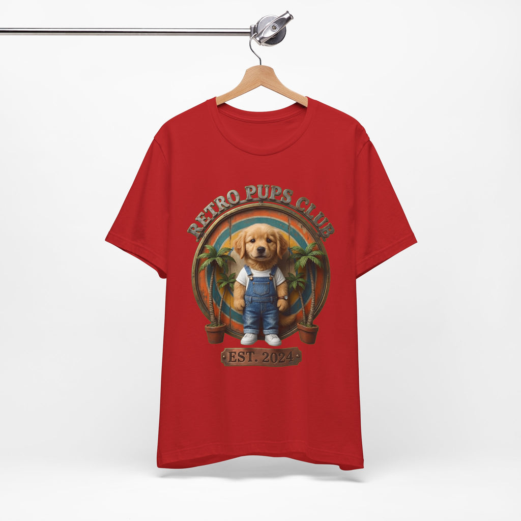 Retro Pups Club Tee – Vintage Puppy Graphic T-Shirt (Est. 2024)