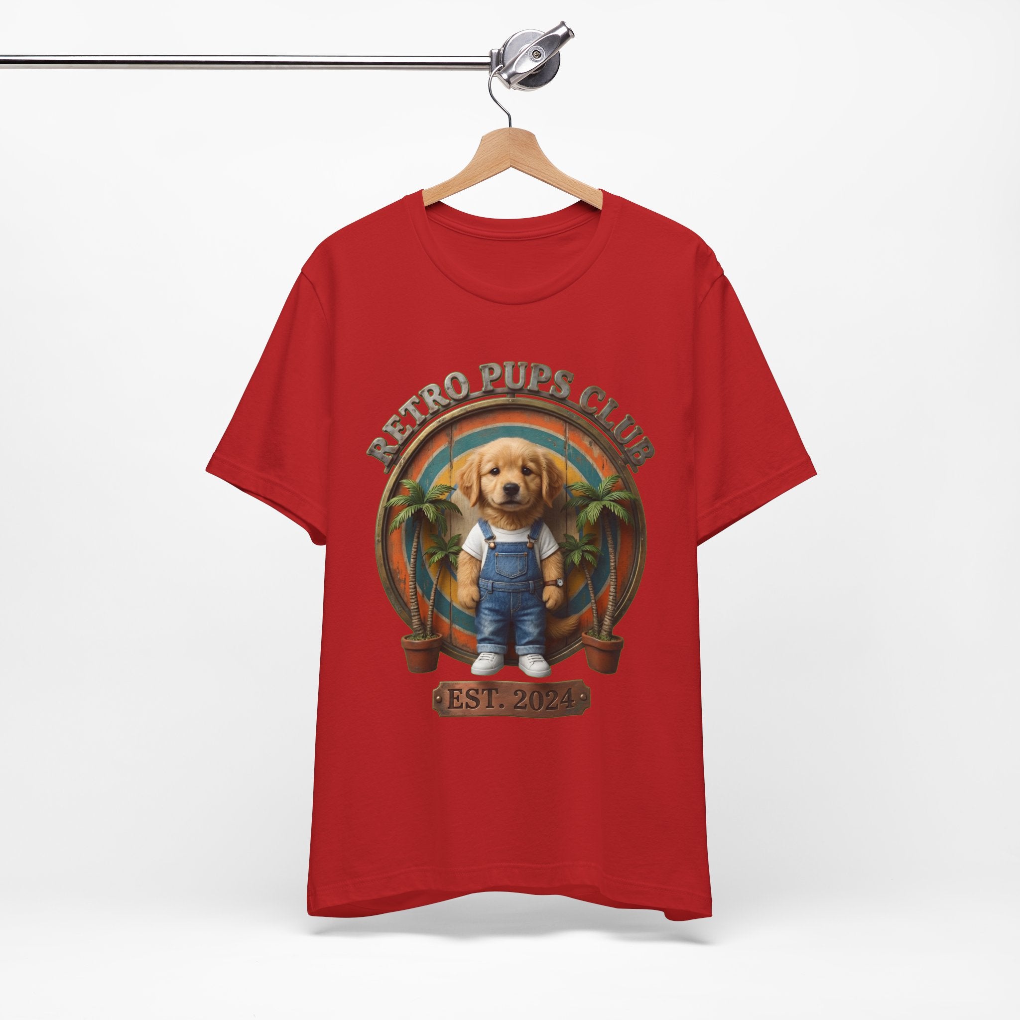 Retro Pups Club Tee – Vintage Puppy Graphic T-Shirt (Est. 2024)