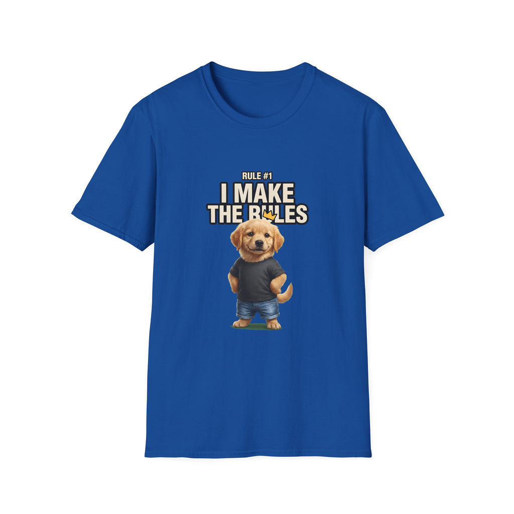 I Make the Rules Dog Graphic Tee | Golden Retriever Puppy Shirt
