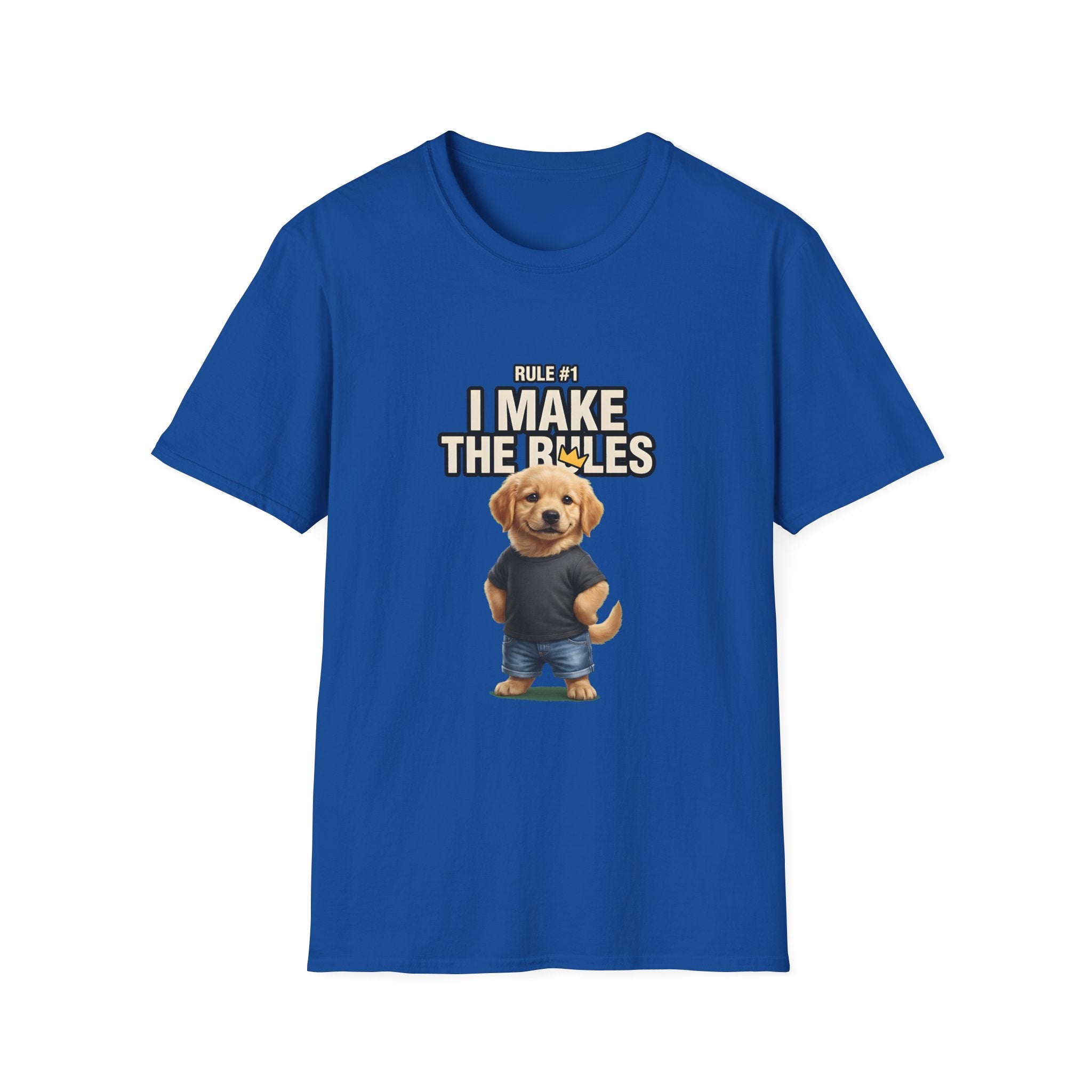 I Make the Rules Dog Graphic Tee | Golden Retriever Puppy Shirt