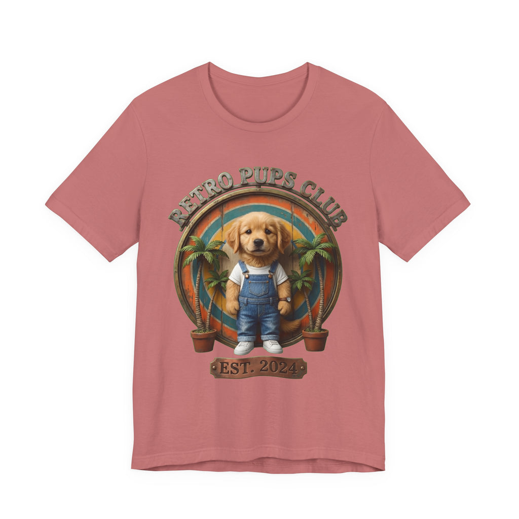 Retro Pups Club Tee – Vintage Puppy Graphic T-Shirt (Est. 2024)
