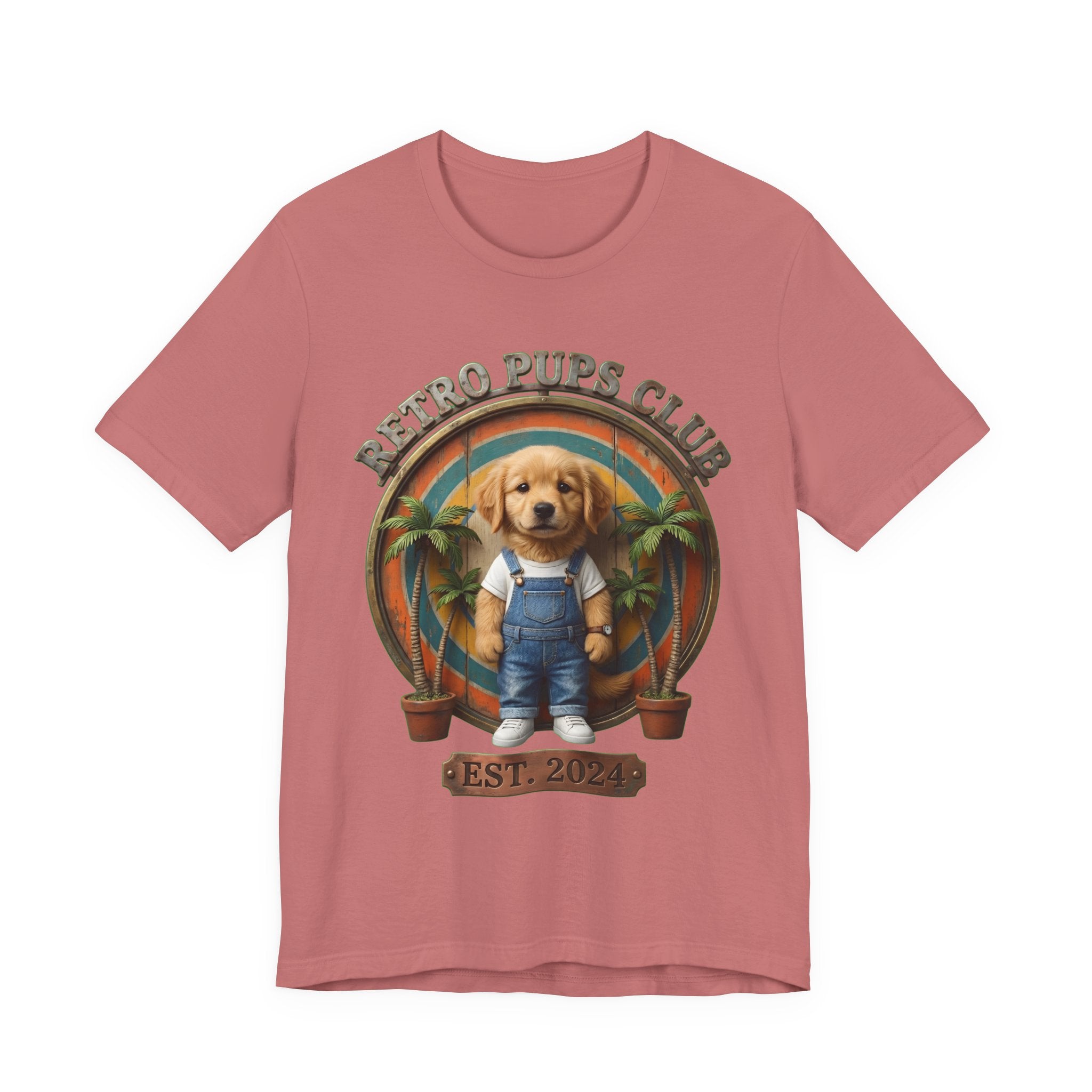 Retro Pups Club Tee – Vintage Puppy Graphic T-Shirt (Est. 2024)