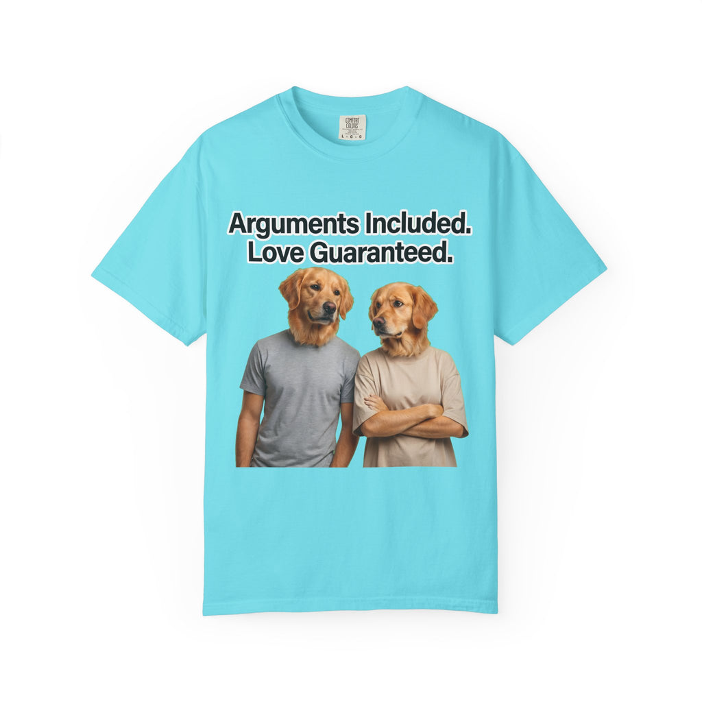 Arguments Included, Love Guaranteed – Funny Couple T-Shirt | Matching Relationship Tee (Unisex)